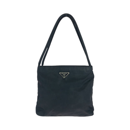 PRADA Tote Bag Nylon black Tote Bag Handbag Shoulder Bag Test Triangle With logo Women Used Authentic