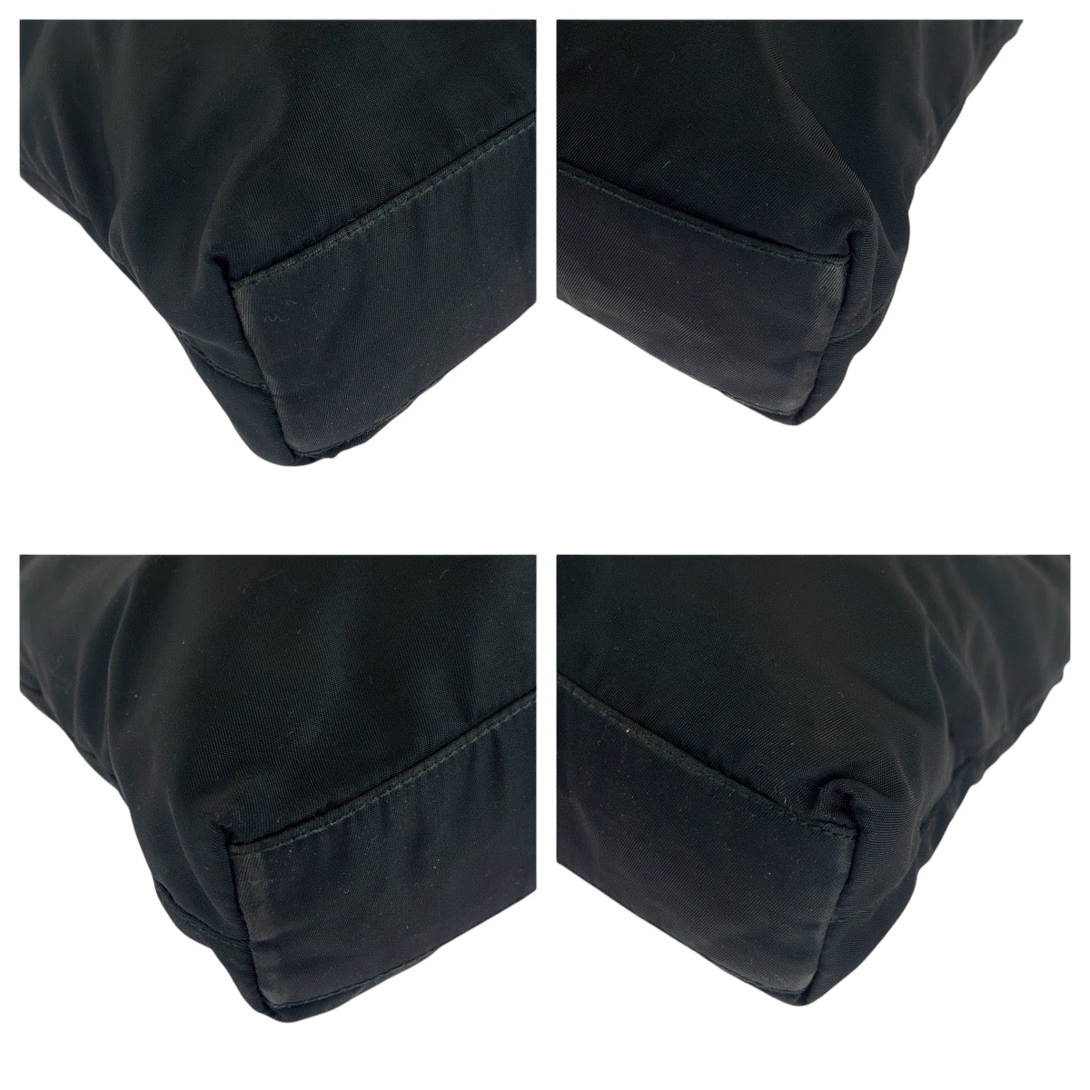 PRADA Tote Bag Nylon black Tote Bag Handbag Shoulder Bag Test Triangle With logo Women Used Authentic