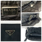 PRADA Tote Bag Nylon black Tote Bag Handbag Shoulder Bag Test Triangle With logo Women Used Authentic