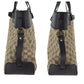 GUCCI Tote Bag 106251 GG canvas Beige Brown Gold Metal Tote Bag handbag Women Used Authentic