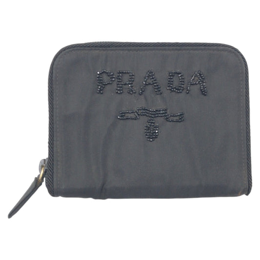 PRADA Bifold Wallet Nylon Black black Bifold Wallet Compact Wallet Women(Unisex) Used Authentic
