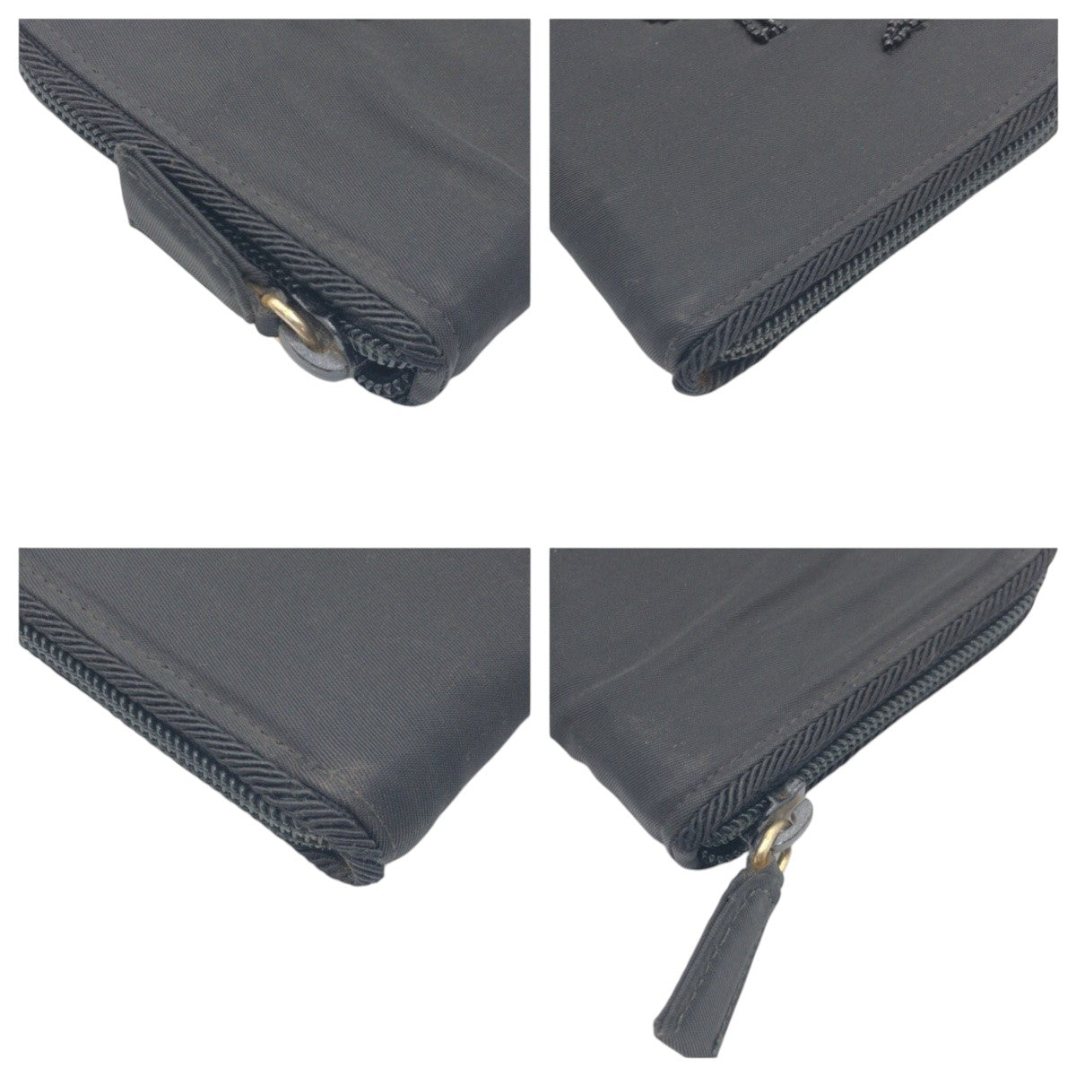 PRADA Bifold Wallet Nylon Black black Bifold Wallet Compact Wallet Women(Unisex) Used Authentic
