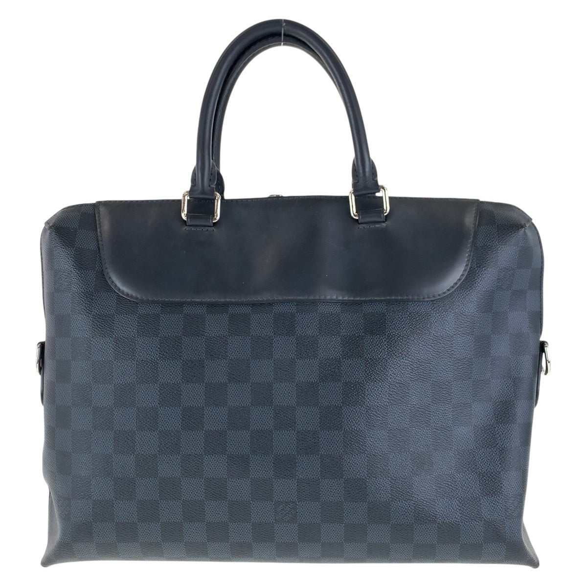 LOUIS VUITTON Business bag N48260 PVC, Leather Black SilverMetal Business bag Briefcase 2way Damier Graphite Porto Documentaion NM mens Used Authentic