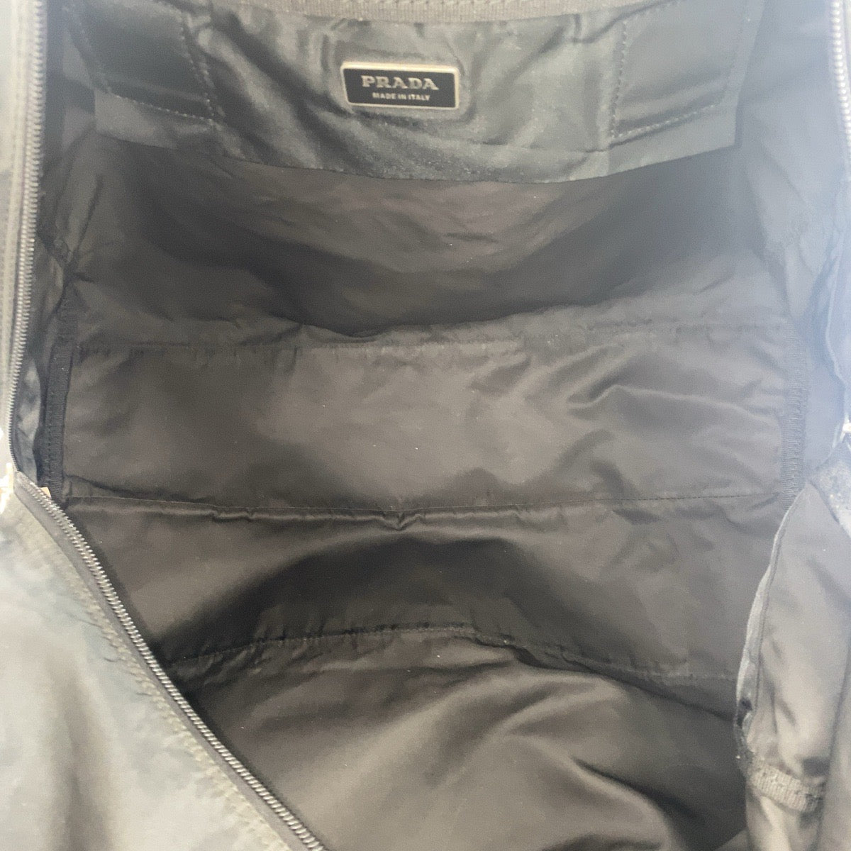 PRADA Boston Duffel bag Nylon black Boston Duffel bag Handbag Unisex Test Triangle With logo Women Used Authentic