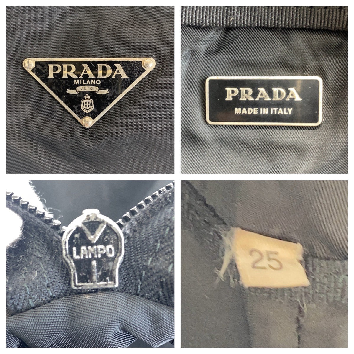 PRADA Boston Duffel bag Nylon black Boston Duffel bag Handbag Unisex Test Triangle With logo Women Used Authentic