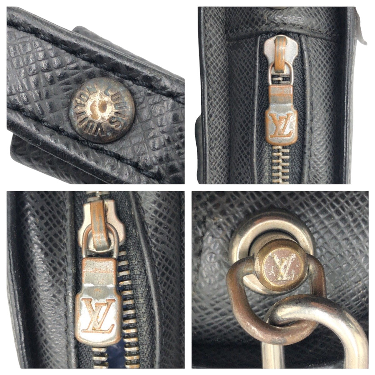 LOUIS VUITTON business bag M30182 leather Black black Taiga ardwards Baikal