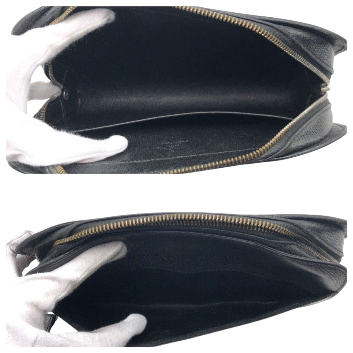 LOUIS VUITTON business bag M30182 leather Black black Taiga ardwards Baikal