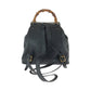 GUCCI Backpack 003 2058 0016 leather Black Brown Gold Metal Backpack Backpack Bamboo Women Used Authentic