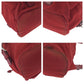PRADA Backpack Nylon Red Silver Metal Backpack Backpack Test Triangle With logo Women Used Authentic