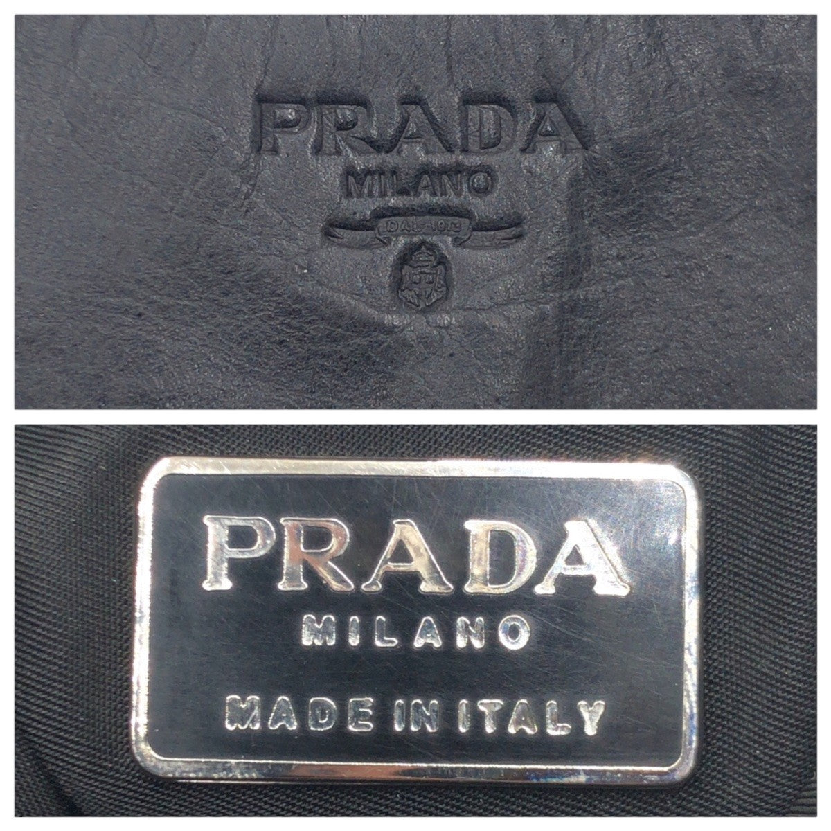 PRADA Handbag leather Black black Handbags, Pochettes, Accessory Pouches Chain pochette Women Used Authentic