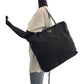 PRADA Tote Bag Nylon black Tote Bag Shoulder Bag Test Triangle With logo Women Used Authentic