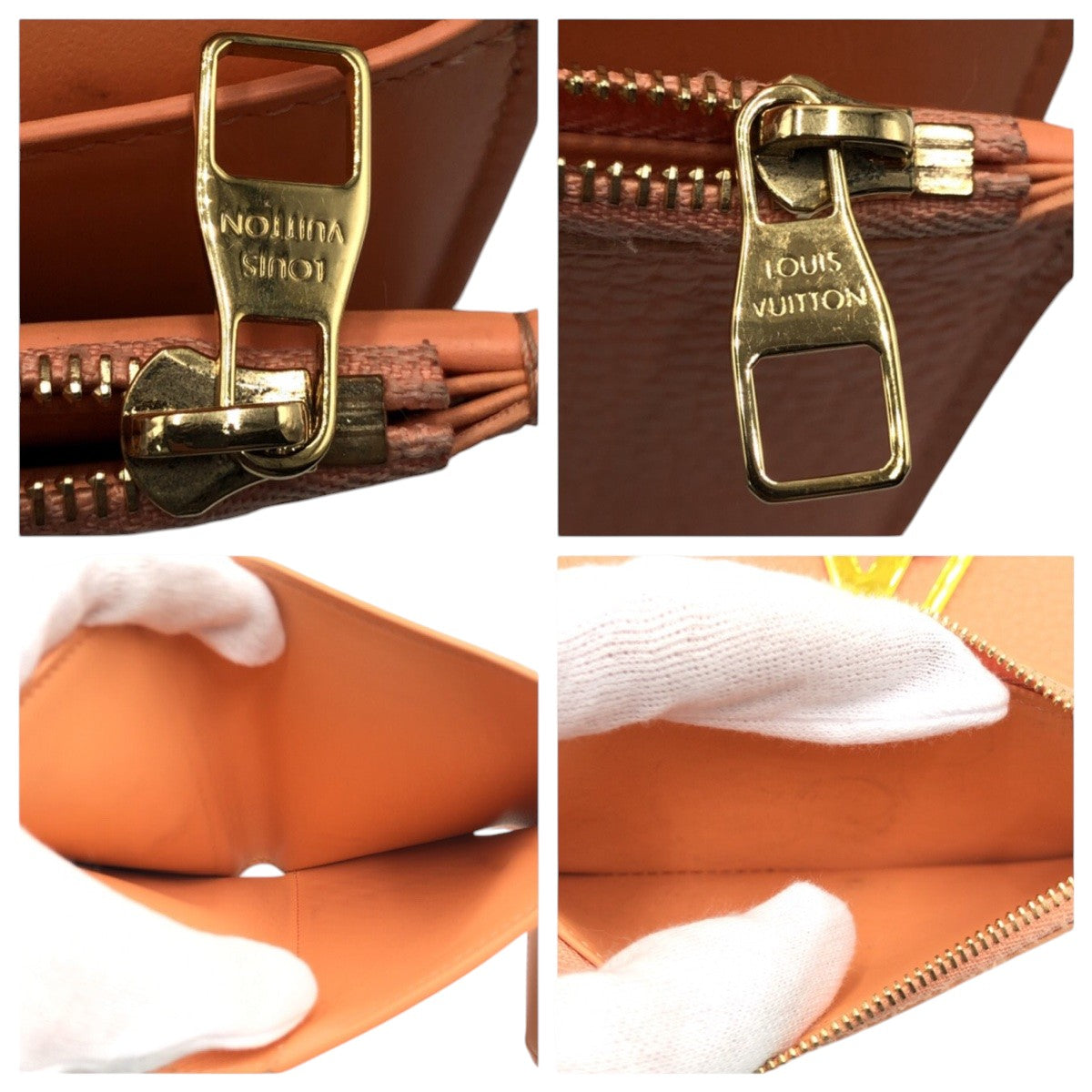 LOUIS VUITTON Tri-fold wallet M82149 leather beige Tri-fold wallet Compact wallet Portefeuille Capsine Women Used Authentic