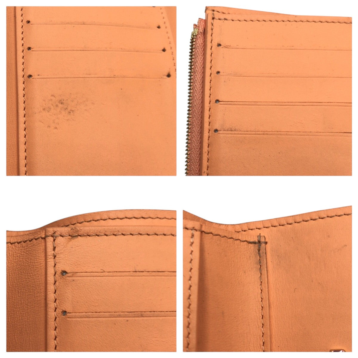 LOUIS VUITTON Tri-fold wallet M82149 leather beige Tri-fold wallet Compact wallet Portefeuille Capsine Women Used Authentic