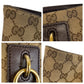 GUCCI Tote Bag 247237 GG canvas, leather Beige Brown Gold Metal Tote Bag Shoulder Bag Women Used Authentic