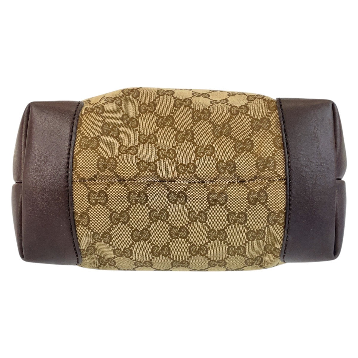 GUCCI Tote Bag 247237 GG canvas, leather Beige Brown Gold Metal Tote Bag Shoulder Bag Women Used Authentic