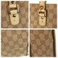 GUCCI Tote Bag 124261 GG canvas, leather Beige Gold Metal Tote Bag Shoulder Bag Women Used Authentic