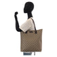 GUCCI Tote Bag 131220 GG Supreme canvas, leather Beige brown Tote Bag Shoulder Bag Women Used Authentic