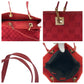 GUCCI Tote Bag 002 1099 GG canvas, leather Red Gold Metal Tote Bag Shoulder Bag Women Used Authentic