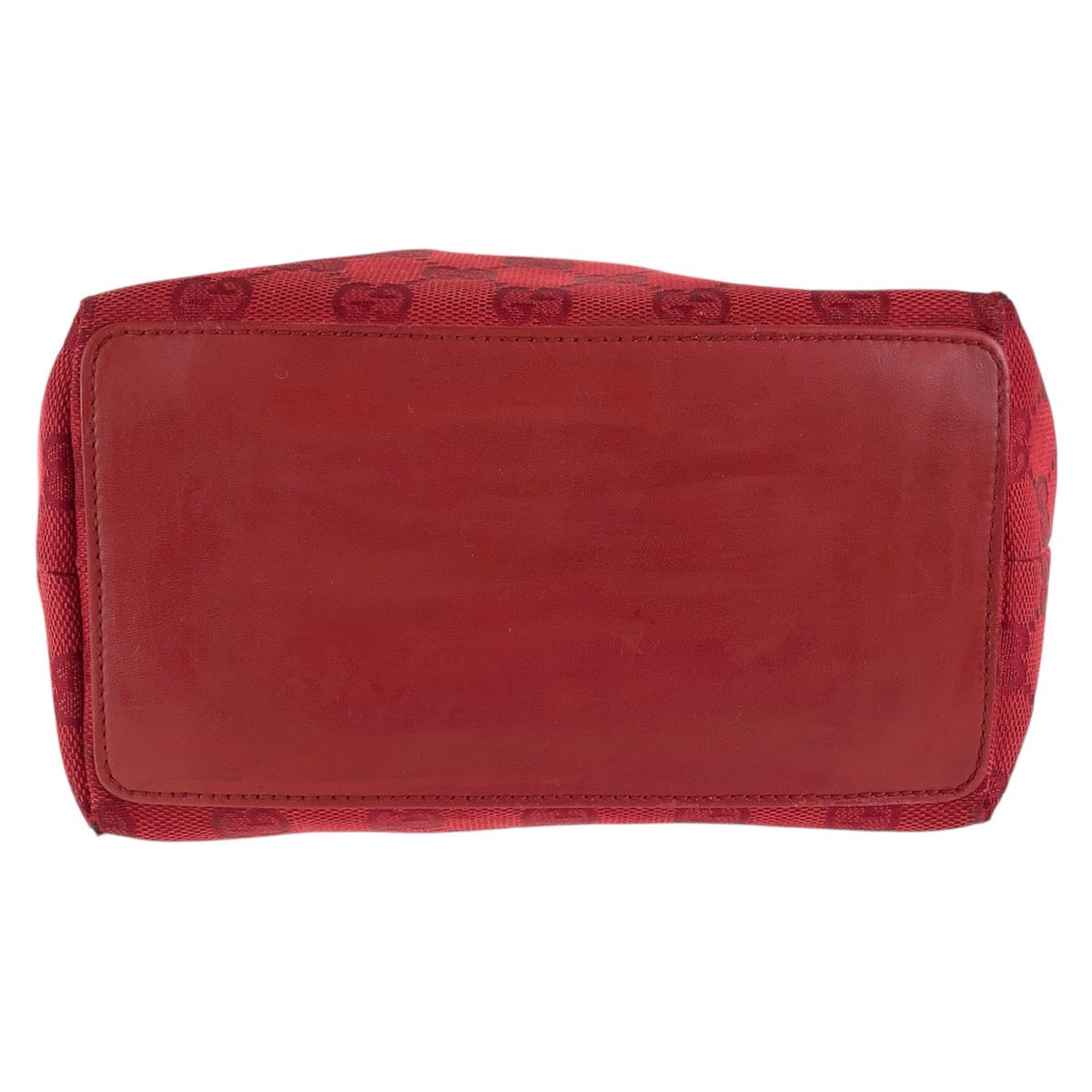 GUCCI Tote Bag 002 1099 GG canvas, leather Red Gold Metal Tote Bag Shoulder Bag Women Used Authentic