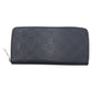 LOUIS VUITTON Long Wallet Purse N63549 PVC Navy Long Wallet Purse Damier Anfini Zippy Wallet Vertical mens Used Authentic