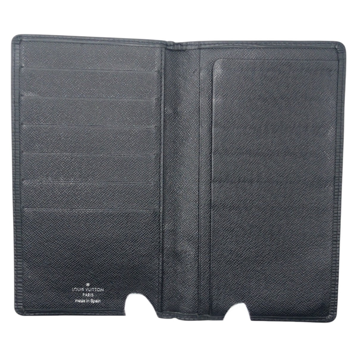 LOUIS VUITTON Long Wallet Purse M63212 Epi Leather Black black Long Wallet Purse Epi Porte Cartes Credit mens Used Authentic