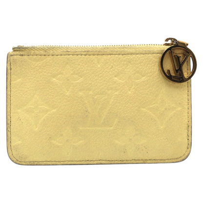 LOUIS VUITTON Coin case M82044 leather yellow Coin case Coin Pocket Monogram Porte Carte Romy Jaune Women Used Authentic
