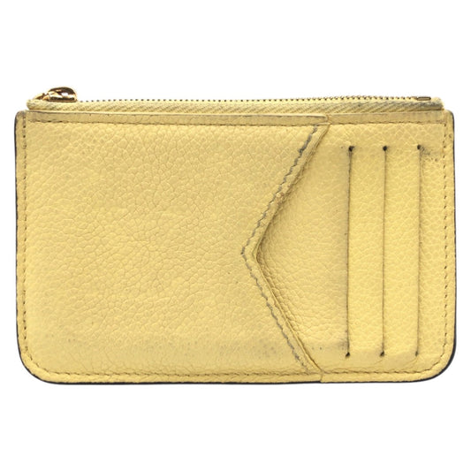 LOUIS VUITTON Coin case M82044 leather yellow Coin case Coin Pocket Monogram Porte Carte Romy Jaune Women Used Authentic