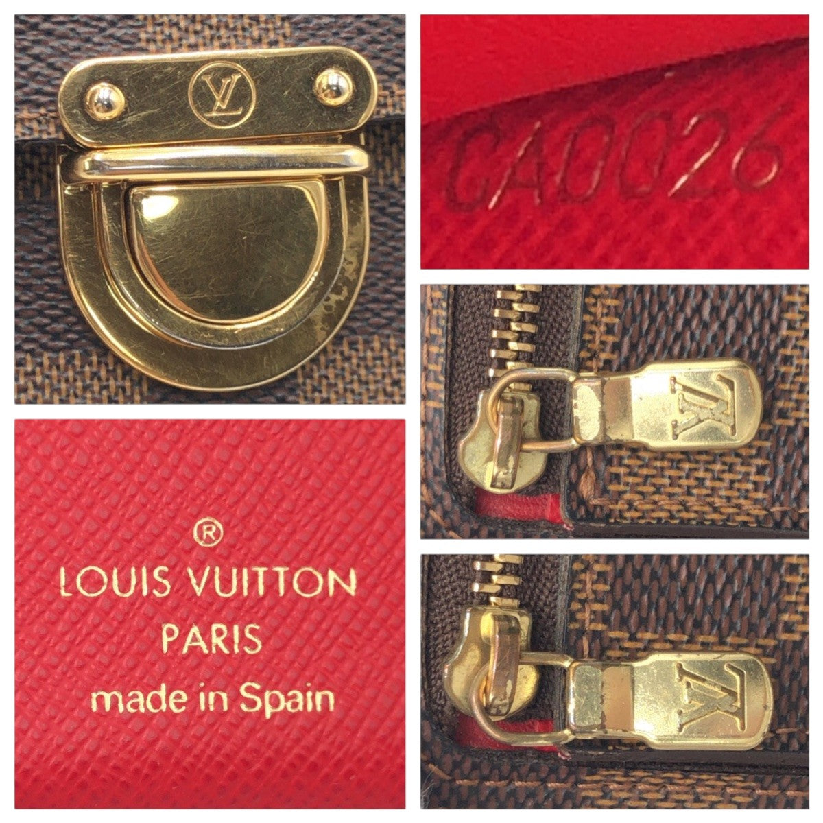 LOUIS VUITTON Tri-fold wallet N60005 PVC Brown gold Damier Portefeuille Koala