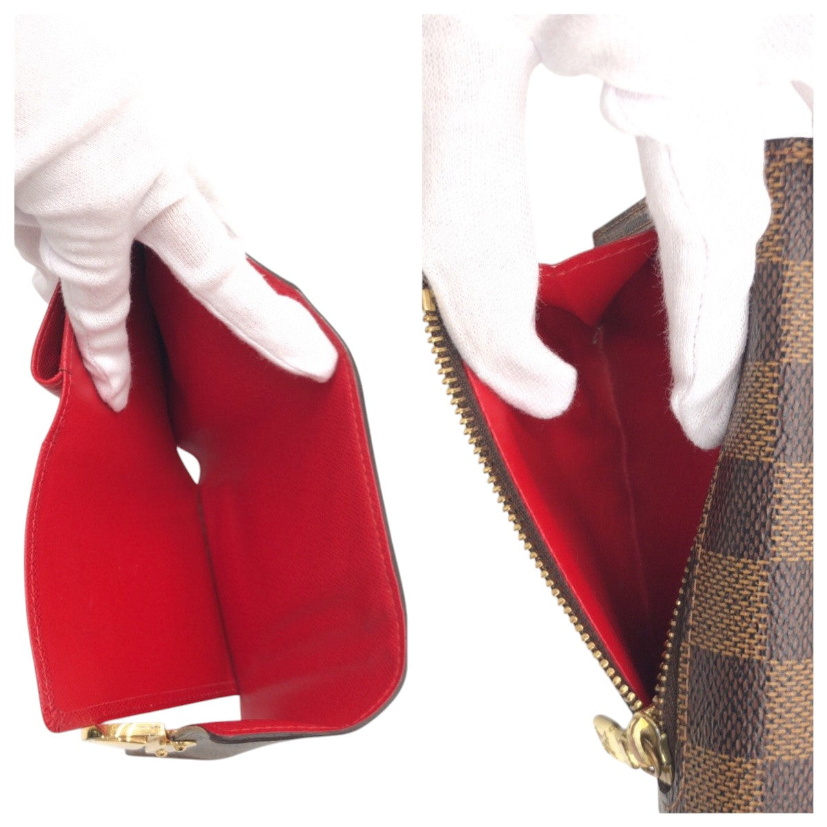 LOUIS VUITTON Tri-fold wallet N60005 PVC Brown gold Damier Portefeuille Koala