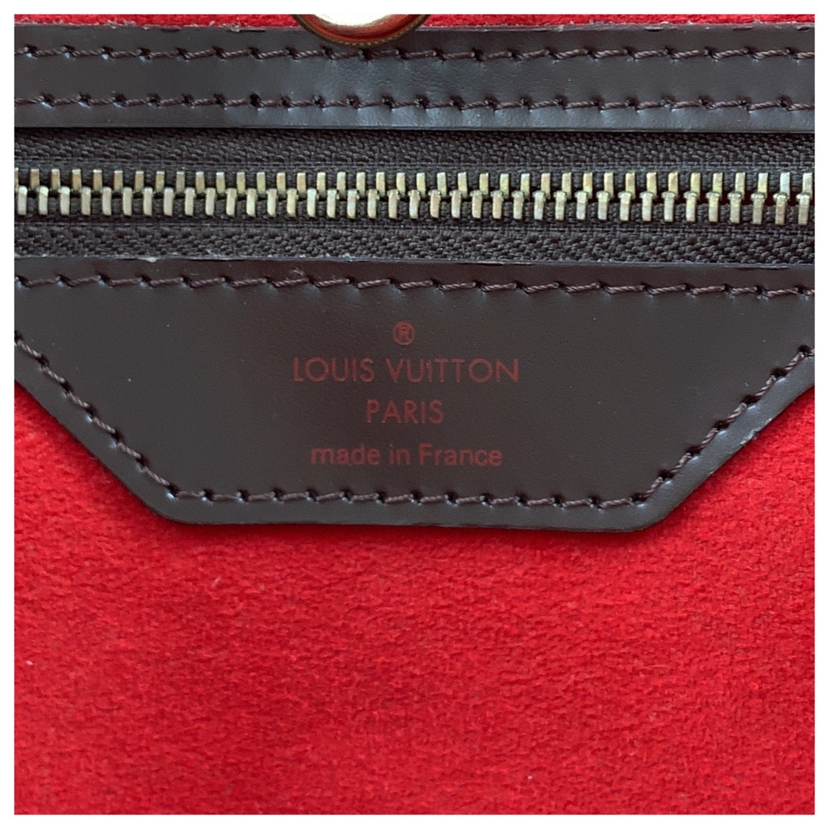 LOUIS VUITTON Tote Bag N51204 PVC, Leather Brown Gold Metal Tote Bag Shoulder Bag Damier Hamstead MM Women Used Authentic