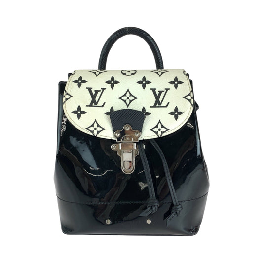 LOUIS VUITTON Backpack M53637 Vernis Black White Backpack Backpack Vernis Monogram Hot Springs Women Used Authentic
