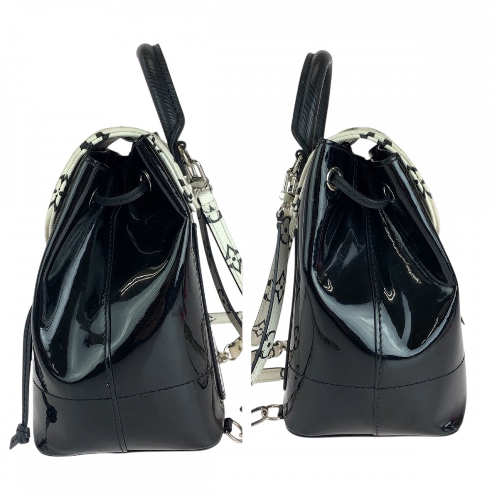 LOUIS VUITTON Backpack M53637 Vernis Black White Backpack Backpack Vernis Monogram Hot Springs Women Used Authentic