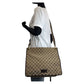 GUCCI Shoulder Bag 90656 GG canvas Brown Gold Metal Women Used Authentic