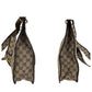 GUCCI Shoulder Bag 90656 GG canvas Brown Gold Metal Women Used Authentic