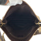 GUCCI Shoulder Bag 90656 GG canvas Brown Gold Metal Women Used Authentic