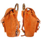 GUCCI Backpack 003 58 0030 Suede Orange GoldMetal Backpack Backpack Bamboo Women Used Authentic