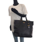 PRADA Shoulder Bag BN1713 leather Black Gold Metal Shoulder Bag Tote Bag 2way Vitterodino logo Women Used Authentic