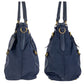 PRADA Shoulder Bag Nylon, Leather Navy Gold Metal Shoulder Bag handbag Women Used Authentic