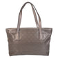 GUCCI Tote Bag 211138 PVC, Leather gray Tote Bag Shoulder Bag GG implementation Women Used Authentic