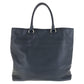 PRADA Tote Bag leather Black SilverMetal Tote Bag Shoulder Bag 2way Vittero Dyno Triangle With logo Women Used Authentic