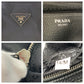 PRADA Tote Bag leather Black SilverMetal Tote Bag Shoulder Bag 2way Vittero Dyno Triangle With logo Women Used Authentic