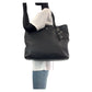 PRADA Tote Bag leather Black SilverMetal Tote Bag Shoulder Bag 2way Vittero Dyno Triangle With logo Women Used Authentic