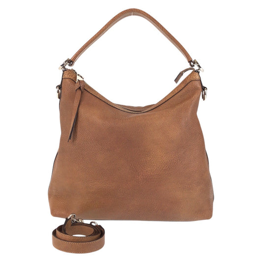 GUCCI Shoulder Bag 326514 leather Brown Shoulder Bag 2way Interlocking Hobo Women Used Authentic