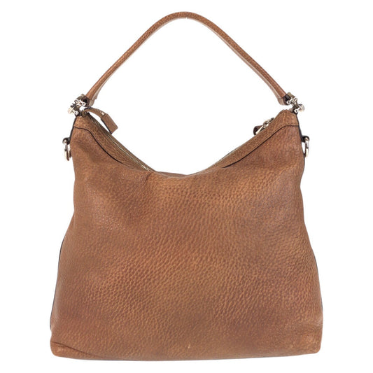 GUCCI Shoulder Bag 326514 leather Brown Shoulder Bag 2way Interlocking Hobo Women Used Authentic