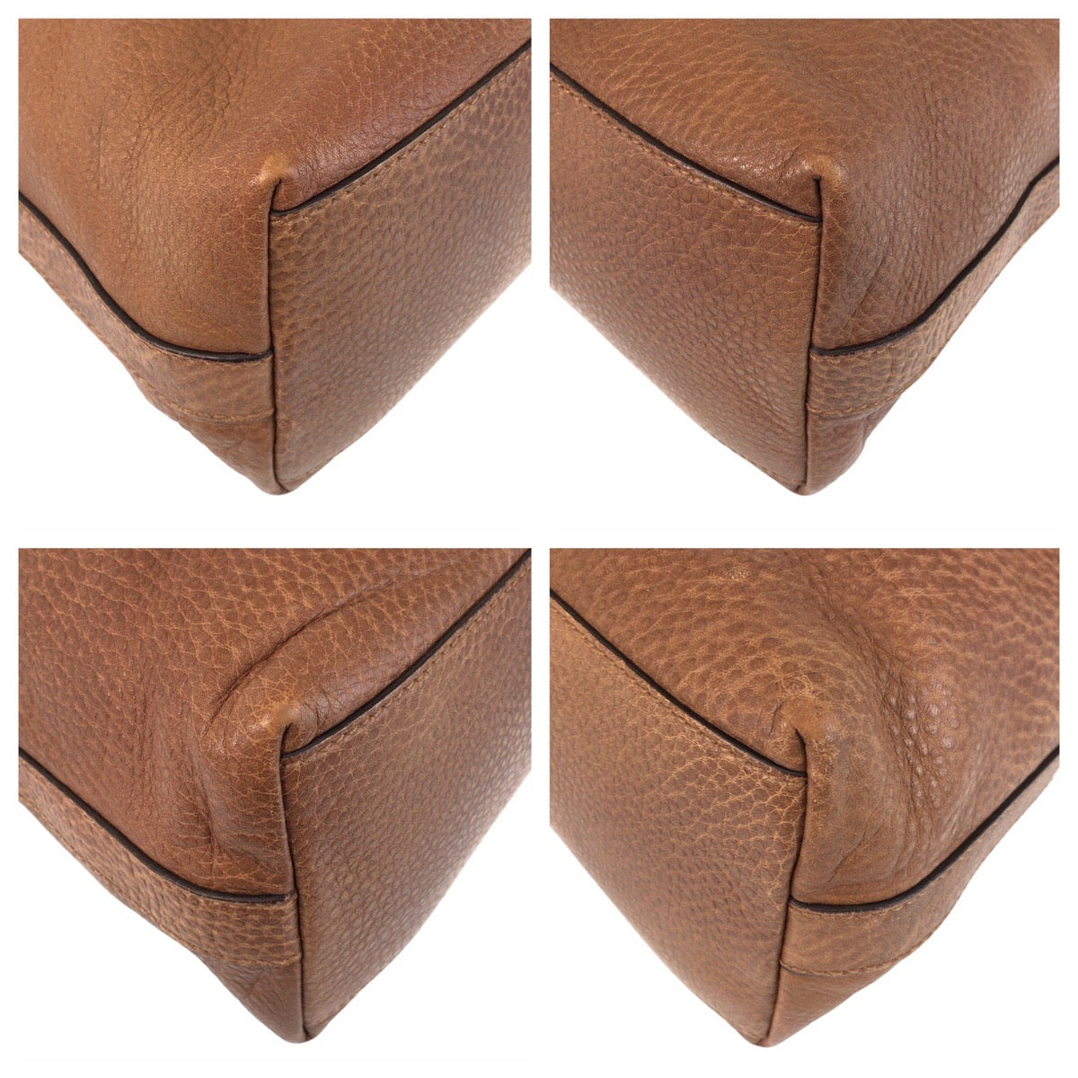 GUCCI Shoulder Bag 326514 leather Brown Shoulder Bag 2way Interlocking Hobo Women Used Authentic