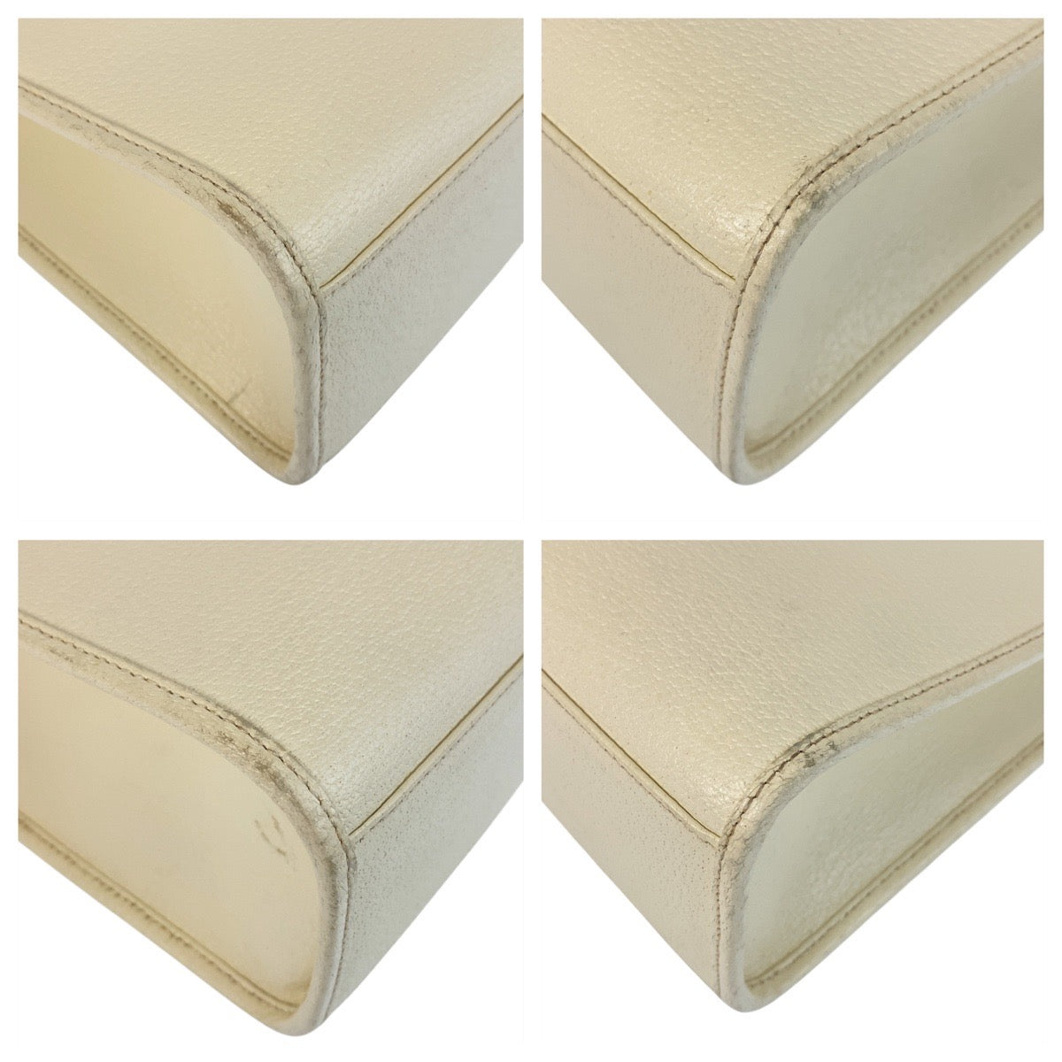 GUCCI Tote Bag 002 1064 leather White Ivory SilverMetal Tote Bag Shoulder Bag Jackie Women Used Authentic