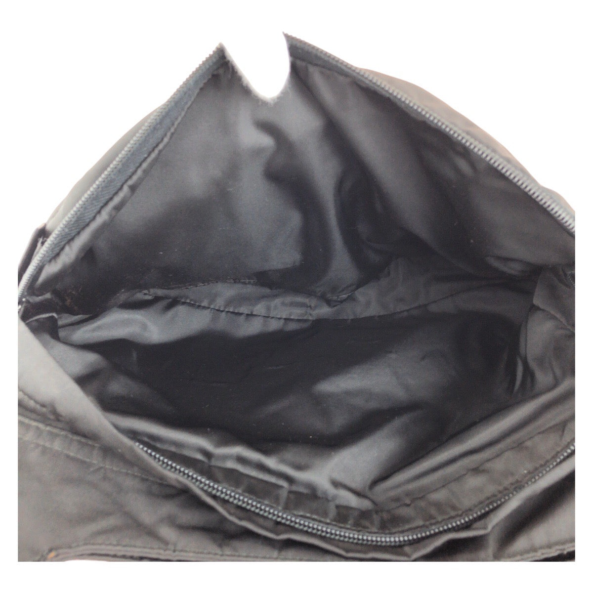 PRADA Shoulder Bag Nylon Black SilverMetal Shoulder Bag Messenger bag Test Triangle With logo Women Used Authentic