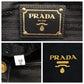 PRADA Tote Bag BN1902 Nylon Black Gold Metal Tote Bag Shoulder Bag Test logo Women Used Authentic