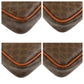 CELINE Clutch bag DM94 leather Brown Gold Metal Clutch bag business bag Macadam mens Used Authentic