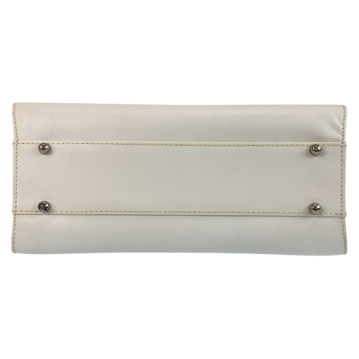 GUCCI Handbag 00020460301 leather White SilverMetal Handbag Women Used Authentic
